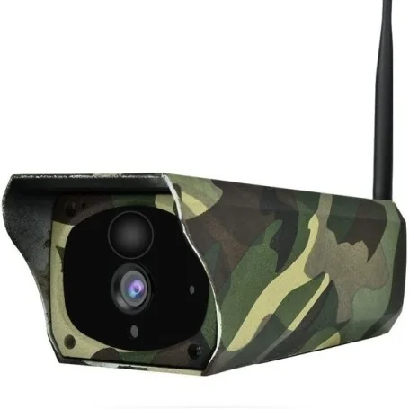 Câmara Camuflada Wi-Fi Solar com HD, Visão Noturna e Áudio