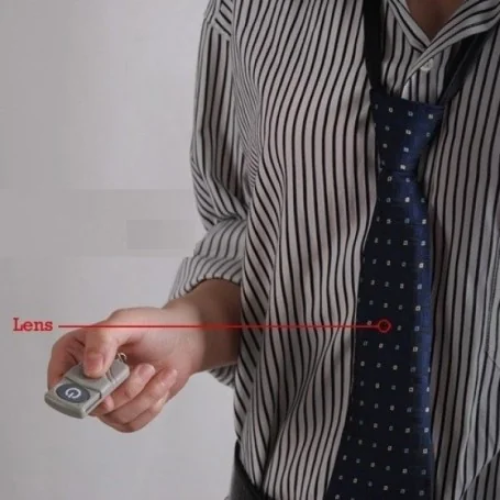 Gravata Espiã com Câmara Oculta e Controle por Vibração