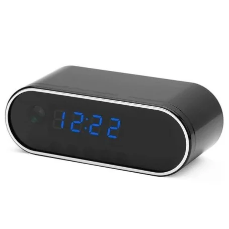 Despertador Espião 4K com Wi-Fi, Visão Noturna e Sensor de Movimento