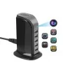 Carregador USB com Câmara Espiã Wi-Fi, Visão Noturna HD