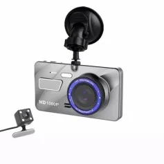 Câmara Veicular Dupla HD com Visão Noturna e Sensor de Movimento