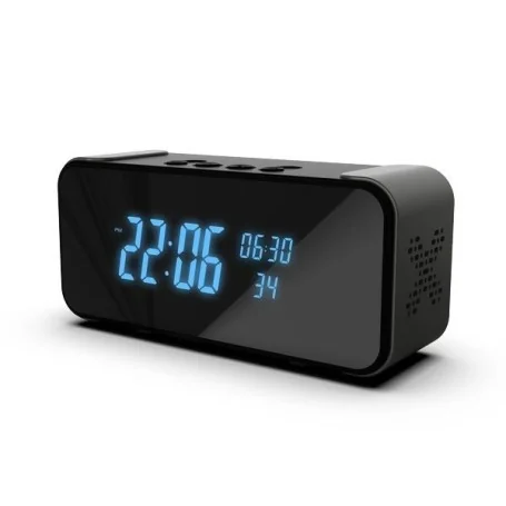 Relógio Câmara 4K com Visão Noturna e Áudio Bidirecional