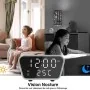 Despertador com Câmara Espiã HD, Wi-Fi e Detecção de Movimento