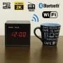 Despertador Espiã Wi-Fi com Câmara Oculta e Rádio FM