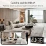 Despertador Espião 4K Wi-Fi com Visão Noturna e Alerta Mobile