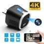 Carregador espião 4K com Wi-Fi, visão noturna e alerta móvel