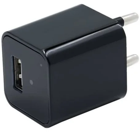 Carregador USB com Câmara Espiã Full HD e Visão Ampla