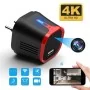 Carregador Espião 4K com Wi-Fi, Visão Noturna e Alerta Mobile