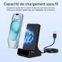 Estação de Carregamento com Câmara Espiã Wi-Fi 2K Discreta