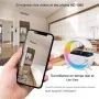 Lâmpada Espiã Wi-Fi com Câmara HD, Bluetooth e Carregador Qi