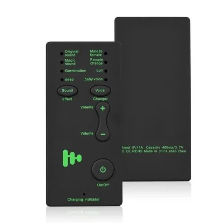 Modificador de Voz Portátil com Efeitos Divertidos em Tempo Real