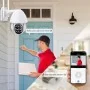 Câmara IP Externa 1080P com Zoom 4X, Visão Noturna e Wi-Fi